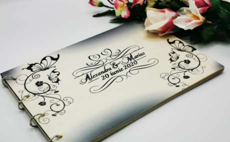 Wedding GuestBook Wood Cover