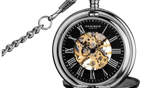 Men’s Classic Skeleton Pocket Watch